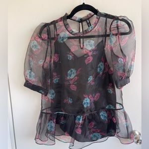 zara floral top